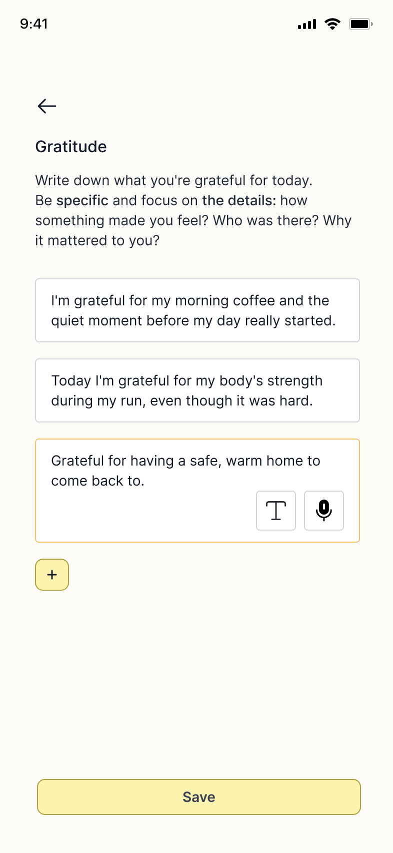 Gratitude input continued